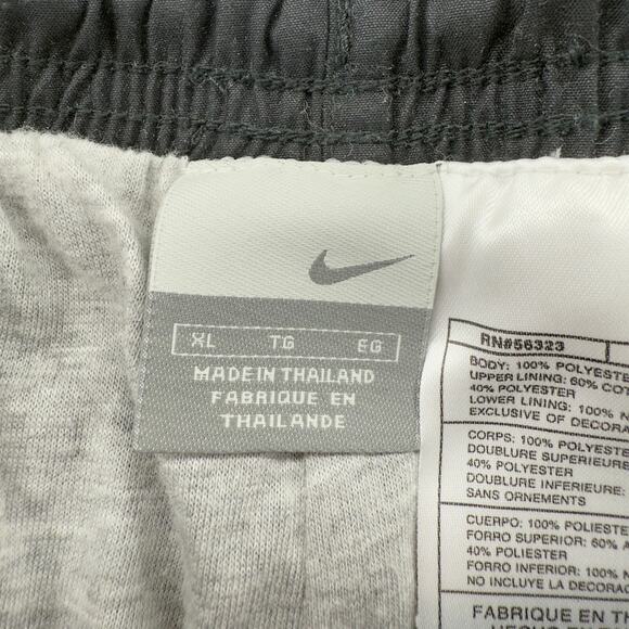 Nike Black Track Pants Men’s XL 33x32 Elastic Waist Zip Hem - Picture 4 of 4